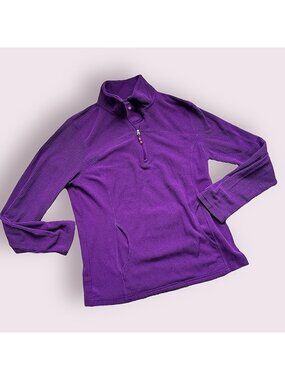 Tangerine Purple Quarter Zip Athletic Top Womens Large Activewear